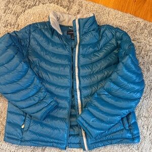 Lands' End Teal Quilted Jacket